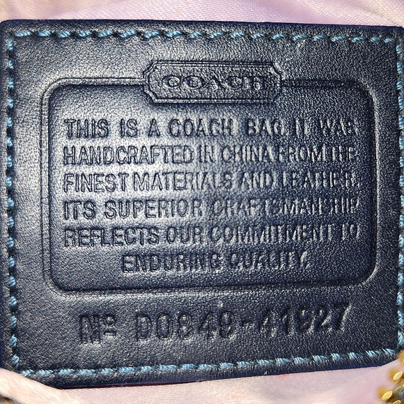 Coach Signature Denim Adjustable Crossbody Bag W/Coin Pouch (7.5" W x 8.5"H) - Picture 6 of 16